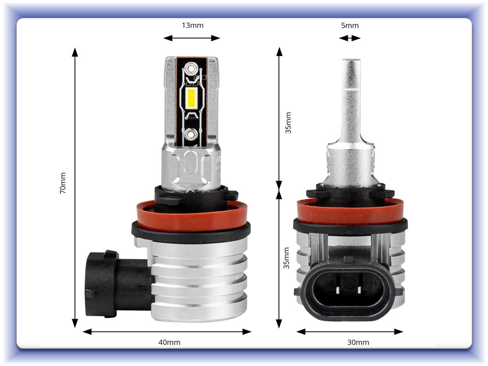 Led žiarovky H8/H9/H11/H16 series H-mini