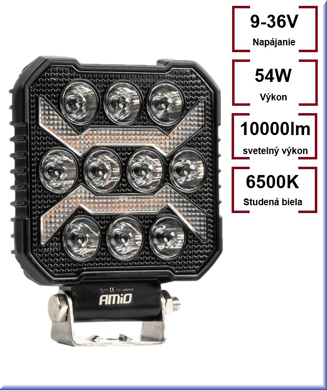 Pracovné LED svetlo AWL68 54W 6500K 10000lm 9-36V