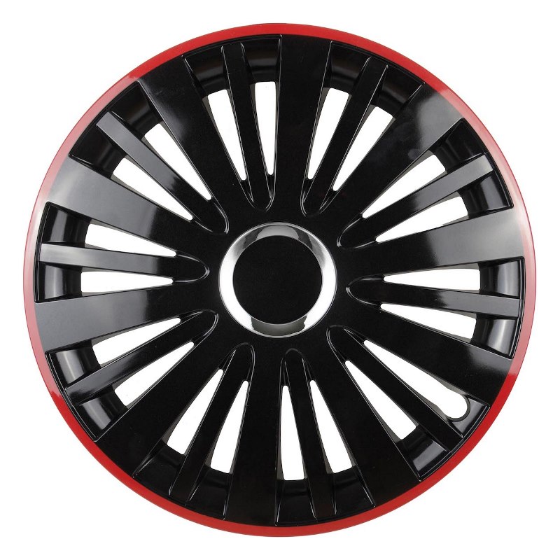 Puklica FALCON 16" čierna s červeným okrajom