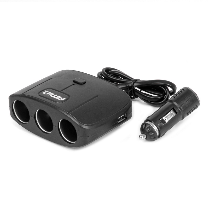 Predlžovacia zásuvkai 2x USB-A ON/OFF 12V 24V 100W 70cm