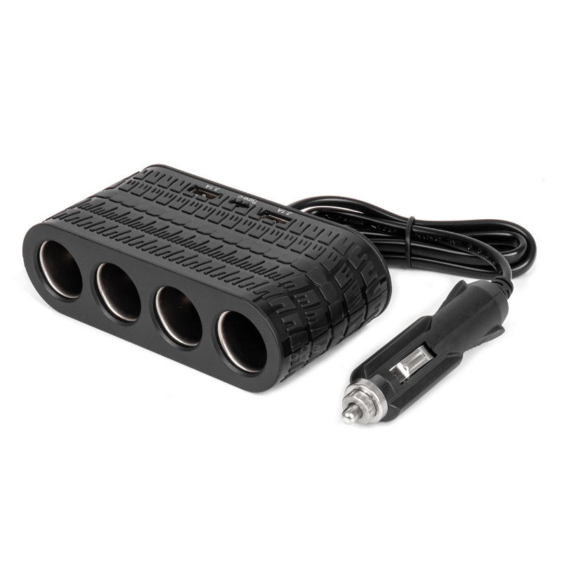 Predlžovacia zásuvkai 2x USB-A 1x USB-C 12V 24V 120W 80cm