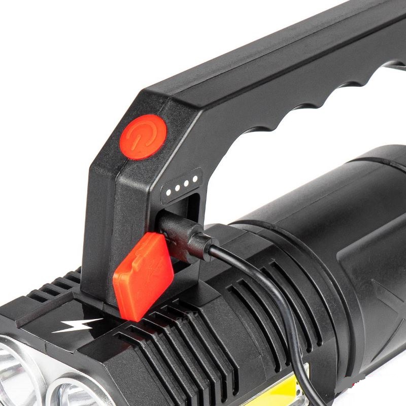 LED pracovná baterka 4LED + COB 1200mAh