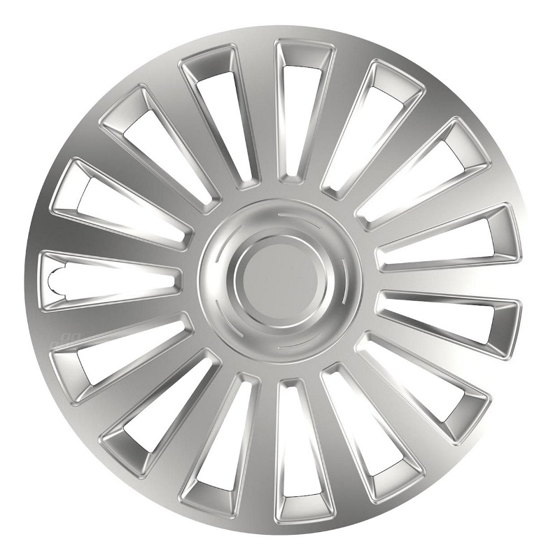 Puklice na kolesá 4ks sada Luxury strieborná 14" COLOR BOX