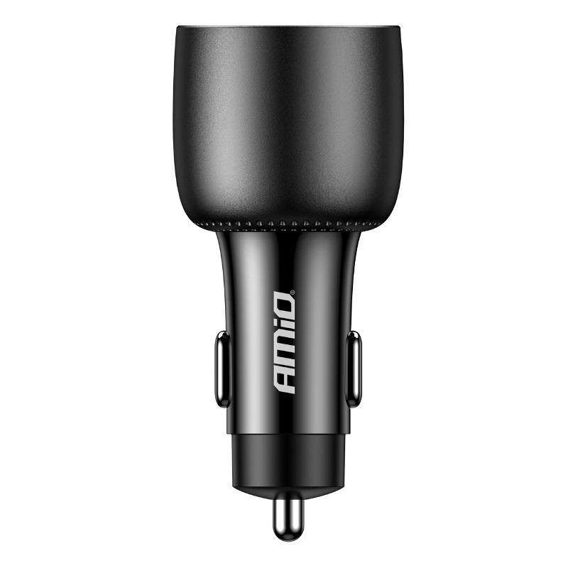 Nabíjačka do auta 2x USB C port + USB A port 12/24V 100W