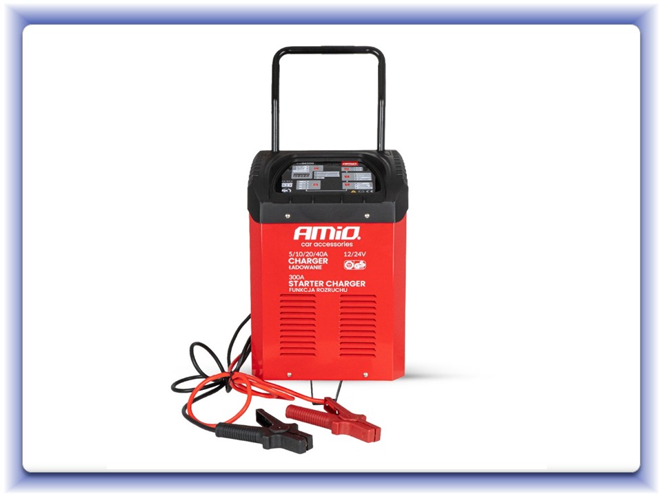 Autonabíjačka s funkciou štartovania max. 40 A 12 V 24 V štartovanie 300 A