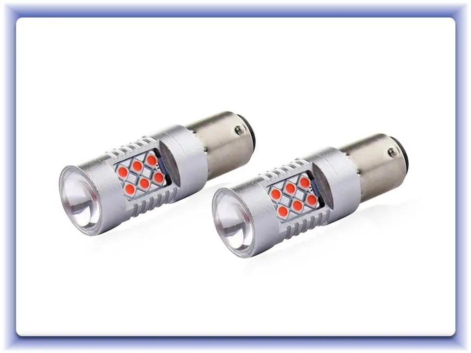 LED Canbus 3030 24SMD 1157 BAY15D P21/5W červená 12V/24V