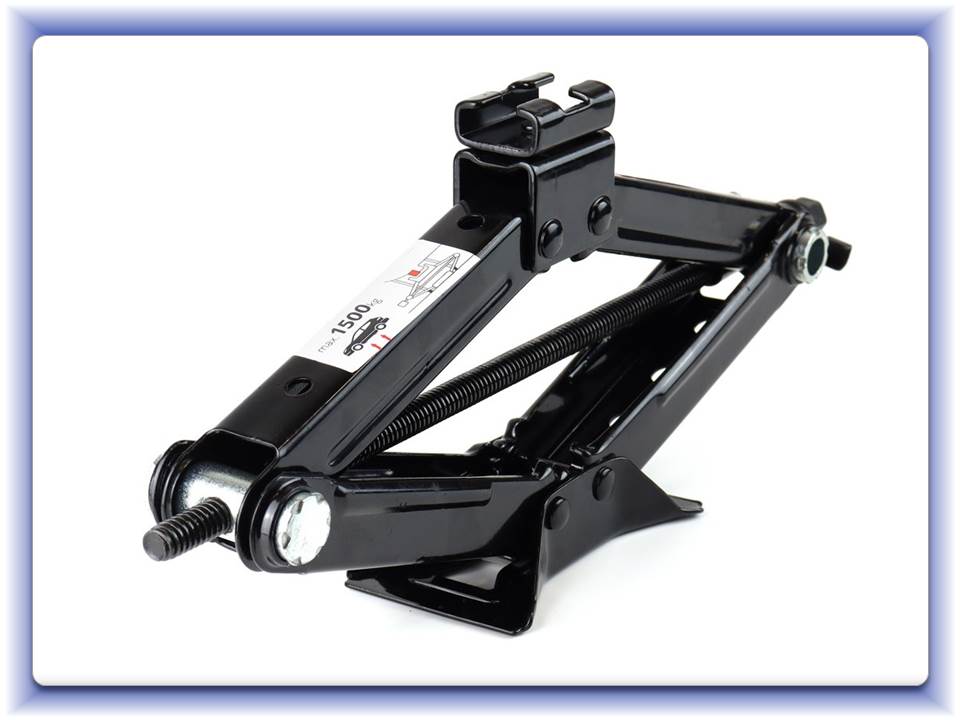 Nožnicový zdvihák 1,5T s račňovým kľúčom + pracovné rukavice