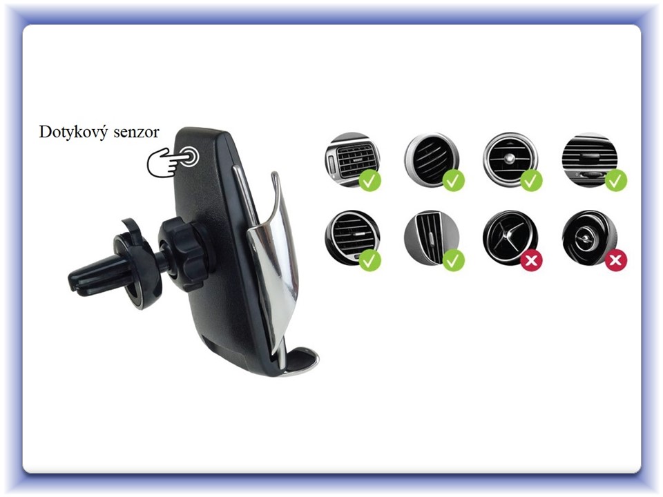 Držiak telefónu automatický s bezdrôtovou nabíjačkou PHW-01