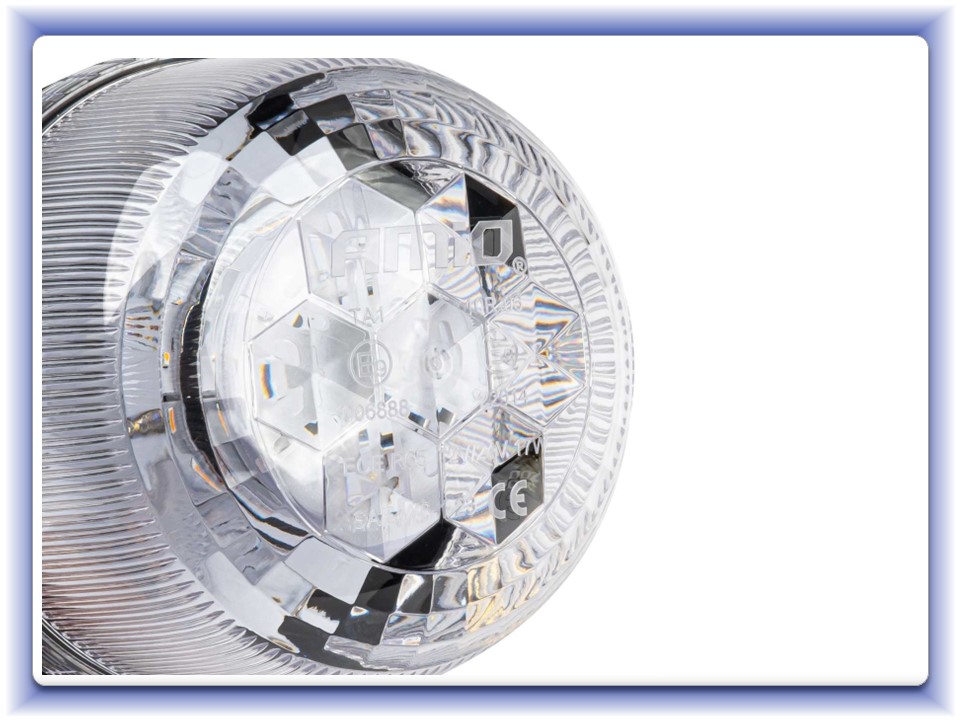 Výstražný maják 24LED W25sb na skrutke 12/24V