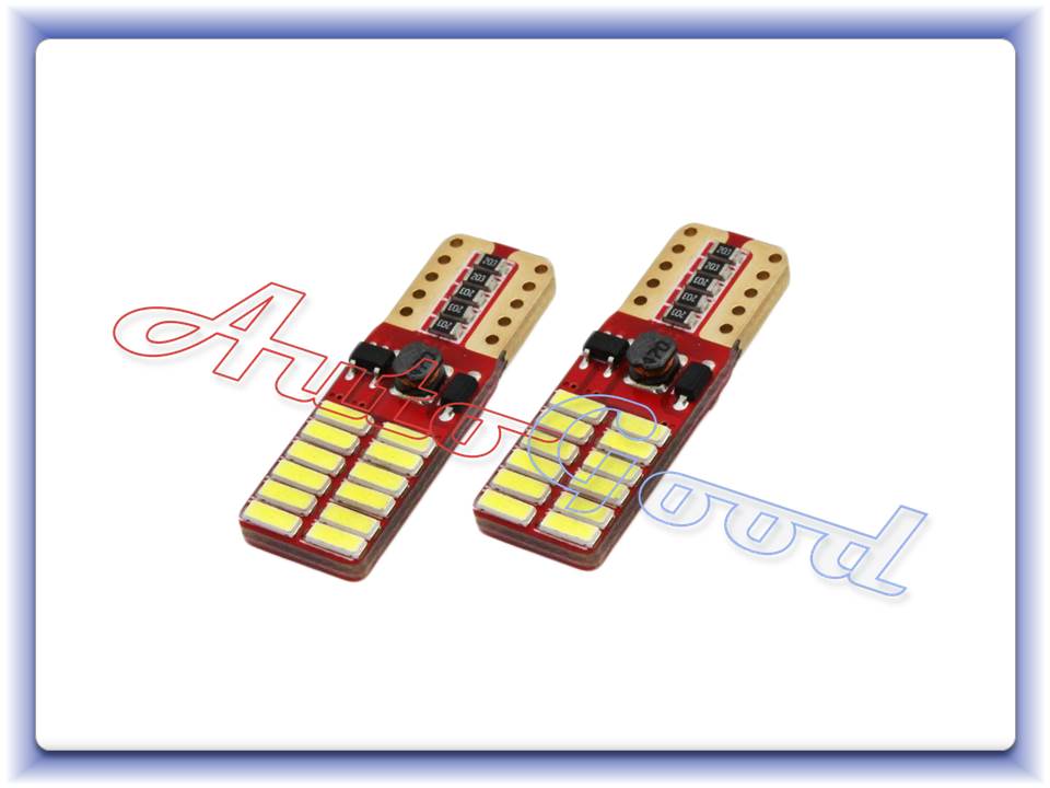 LED Canbus 24SMD 4014 T10e (W5W) White 12V/24V