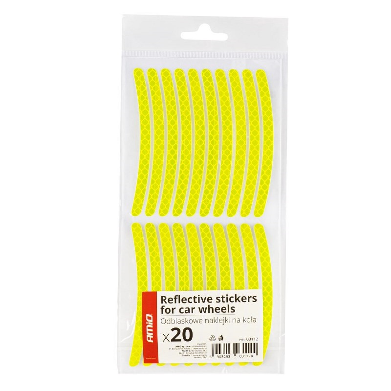 Reflexné nálepky na kolesá auta 20ks