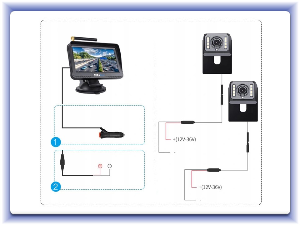 Parkovací set bezdrôtový D-435 + 009S 12-24V 