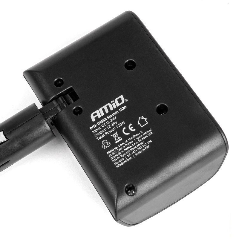 Predlžovacia zásuvka 12V 24V 120W 90°
