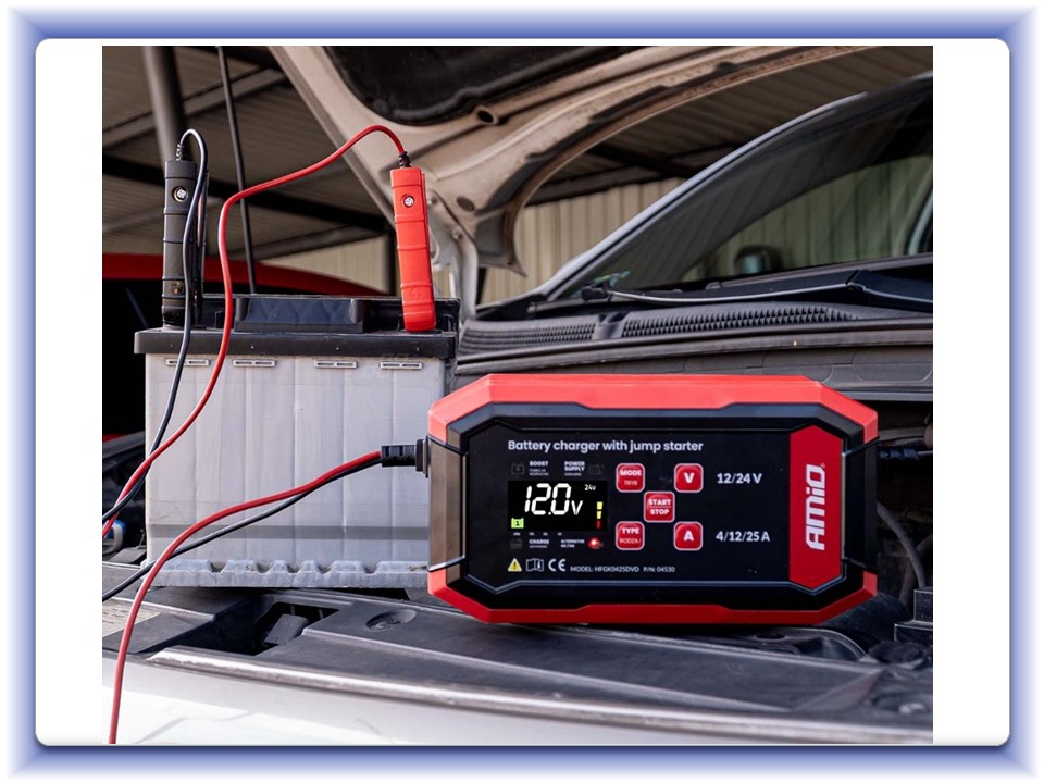 Nabíjačka digitálna BOOST AGM GEL STD LiFePo4 MAX 25A 12/24V PRO