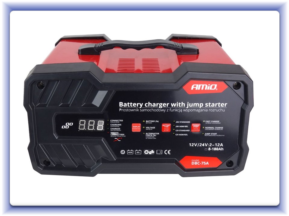 Nabíjačka so štartovacou funkciou 12A 6/12 12V 75A
