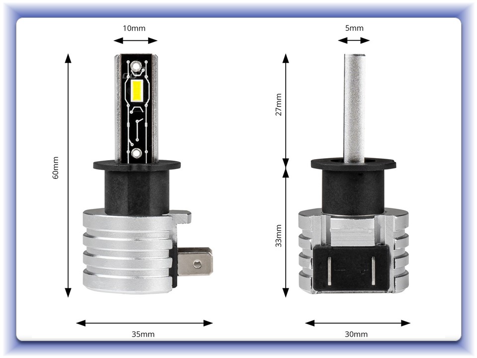 Led žiarovky H3 series H-mini