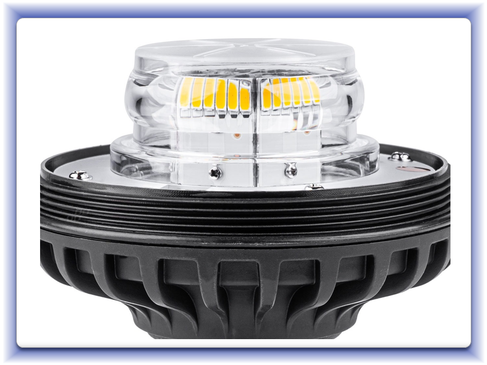 Výstražný maják 36LED W03b na jednu skrutku 12/24V