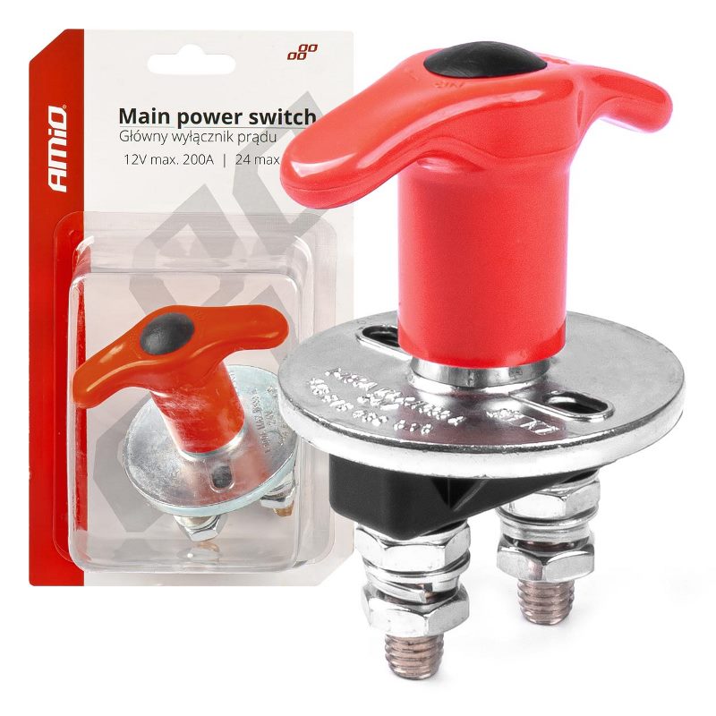 Hlavný vypínač autobatérie hebel 12/24V A-03024
