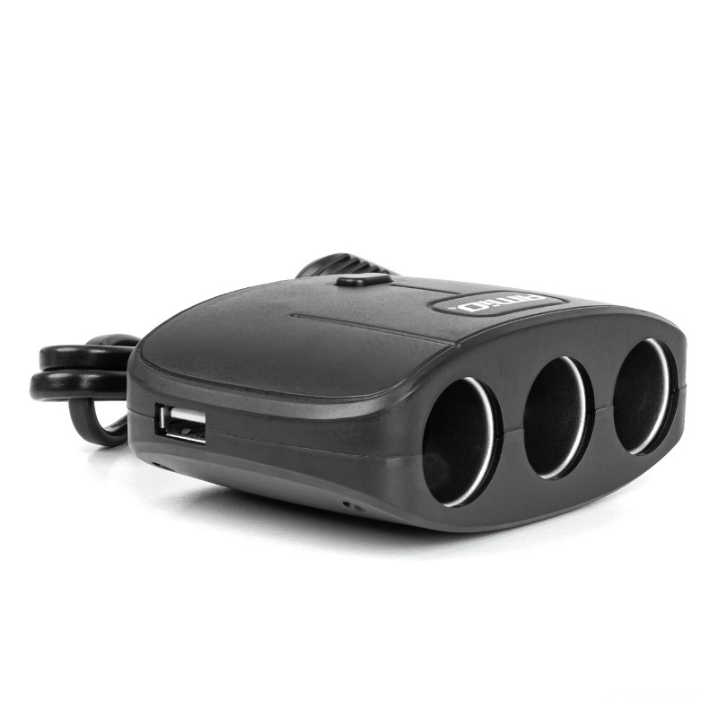 Predlžovacia zásuvkai 2x USB-A ON/OFF 12V 24V 100W 70cm