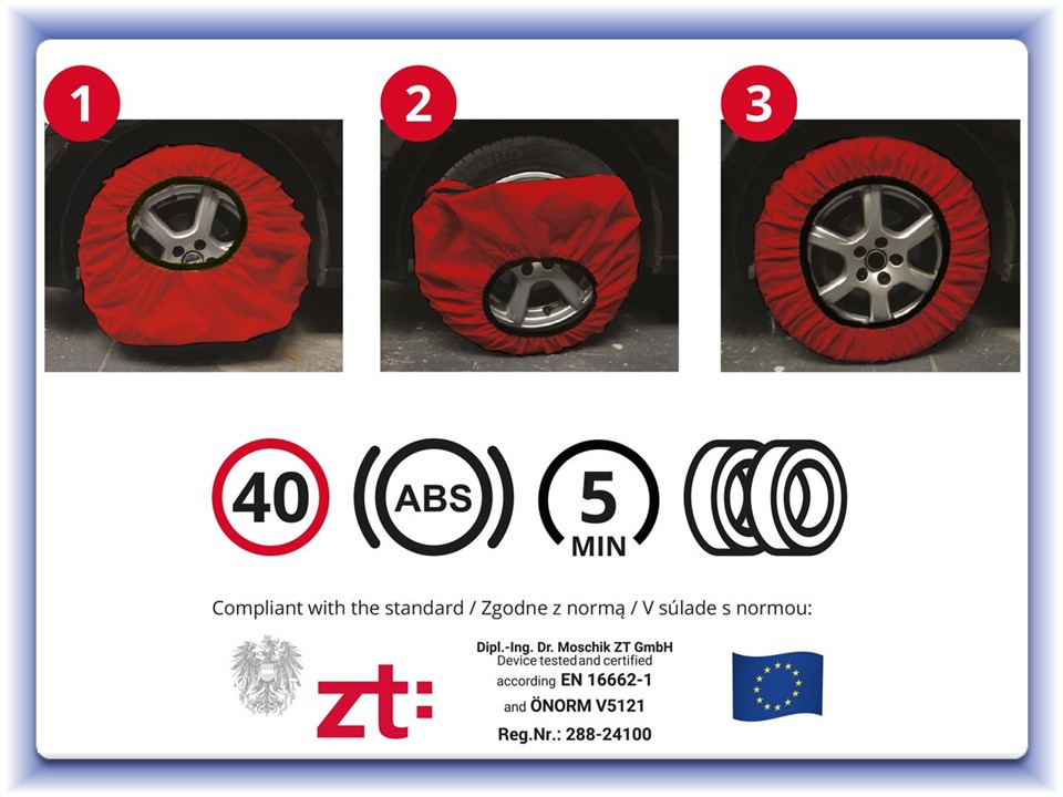 Textilné snehové reťaze Snow Socks M 2-ks