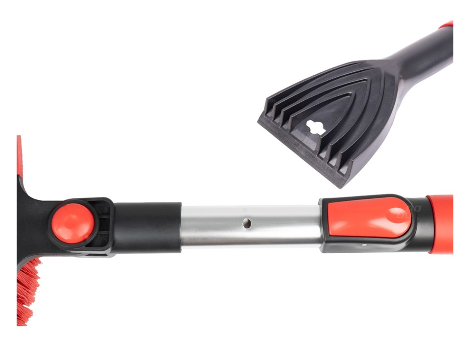 Veľká teleskopická kefa na sneh s škrabkou na ľad a stierkou 98-134 cm