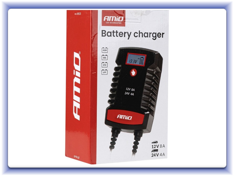 Nabíjačka digitálna AGM GEL STD LiFePo4 MAX 8A 12/24V PRO HOOK