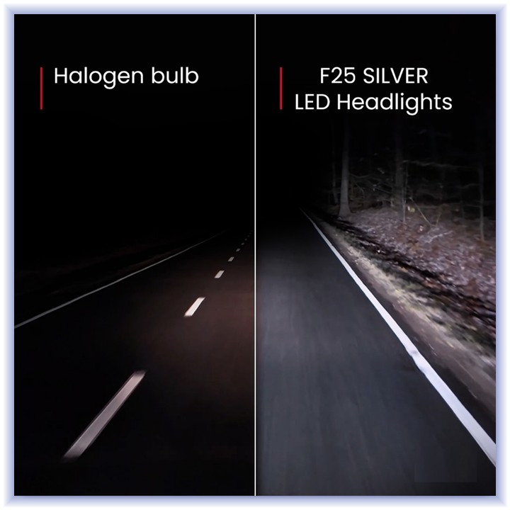 LED žiarovky H1 Séria F25 Silver Full Canbus 12V 24V