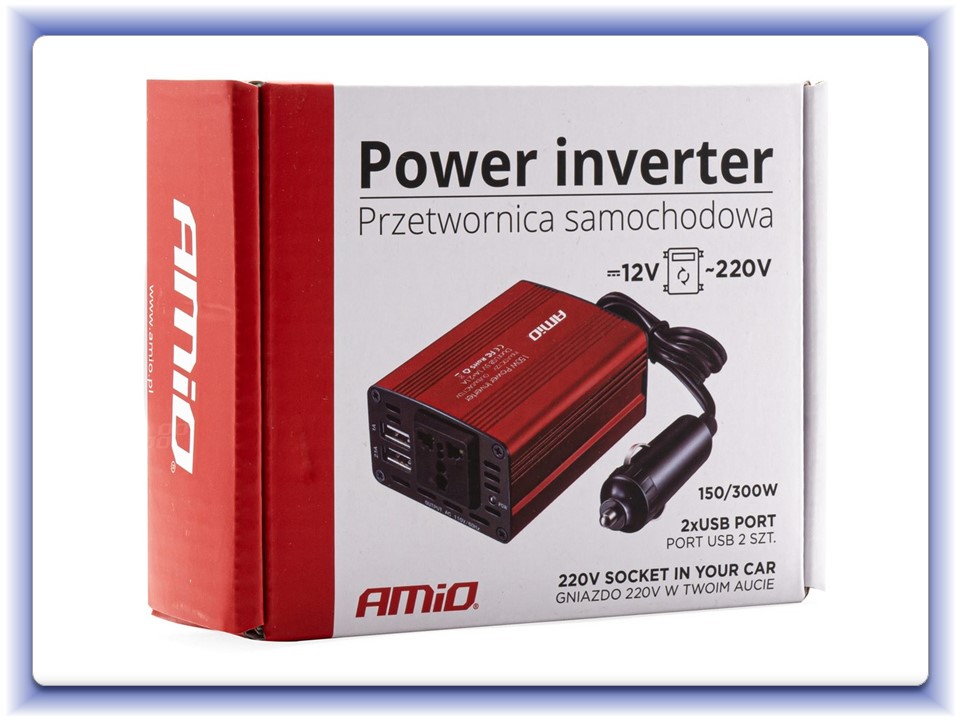 Menič napäta 12V/230V 150W/300W 2xUSB PI01