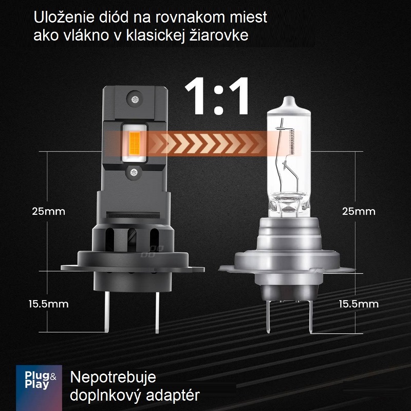 Led žiarovky H7/H18 series X4 Aviator