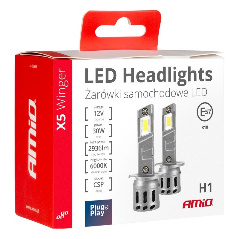 Led žiarovky H1 séria X5-WINGER Canbus