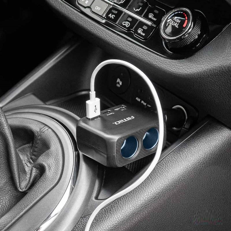 Predlžovacia zásuvka 2x USB-A 1x USB-C 12/24V 100W 180° 