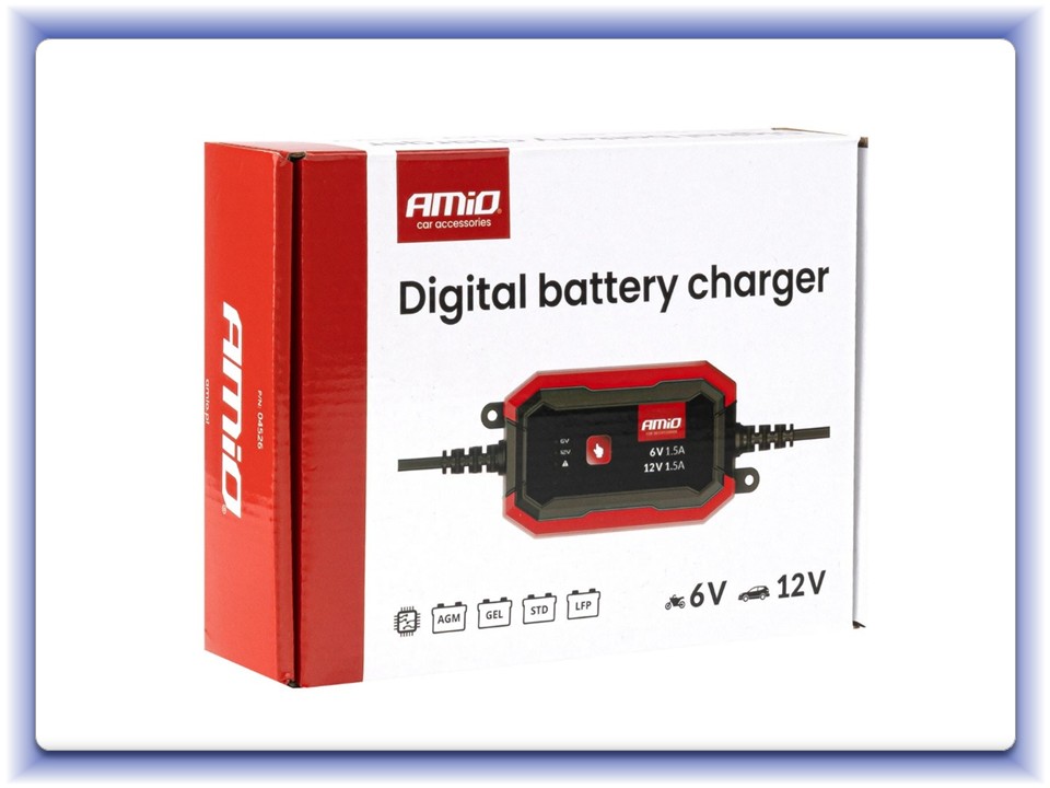 Nabíjačka digitálna AGM GEL STD LiFePo4 MAX 1,5A 6/12V