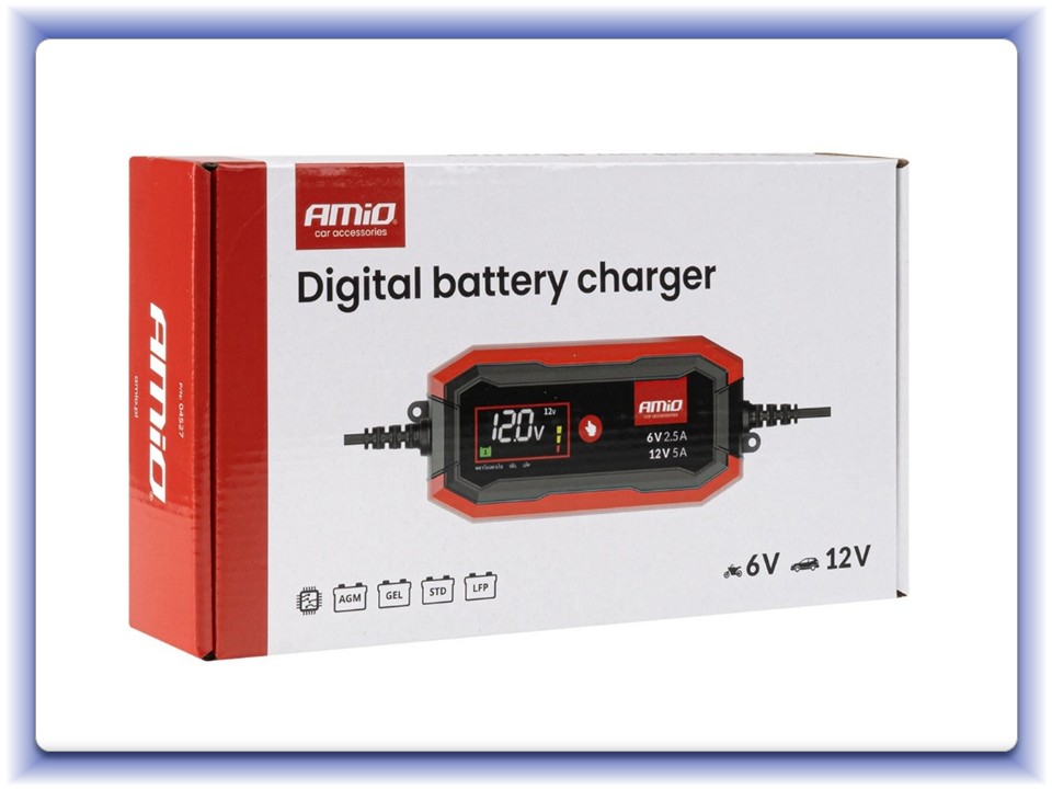 Nabíjačka digitálna AGM GEL STD LiFePo4 MAX 5A 6/12V PRO