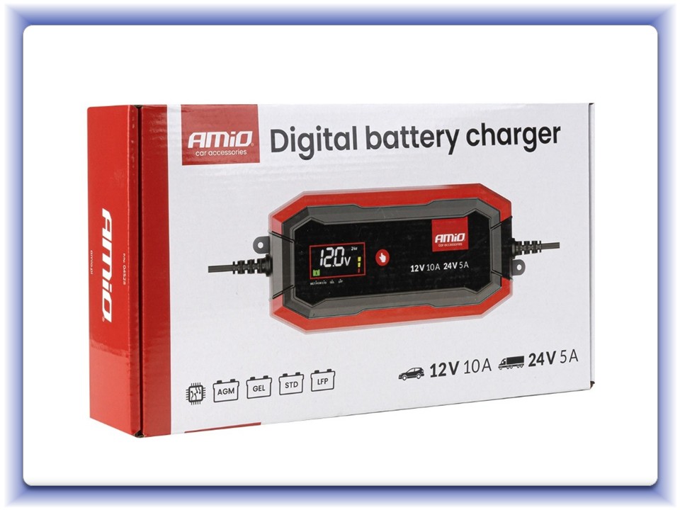 Nabíjačka digitálna AGM GEL STD LiFePo4 MAX 10A 12/24V PRO