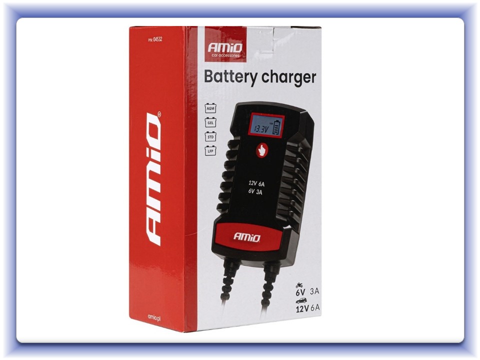 Nabíjačka digitálna AGM GEL STD LiFePo4 MAX 6A 6/12V PRO HOOK