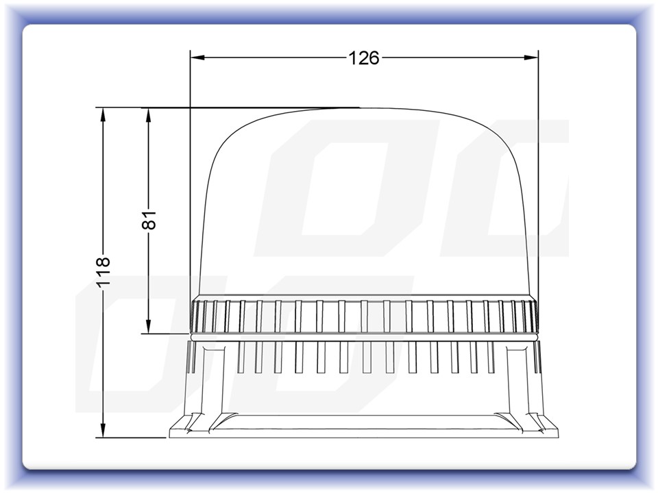 Výstražný maják 24LED W25b 12/24V