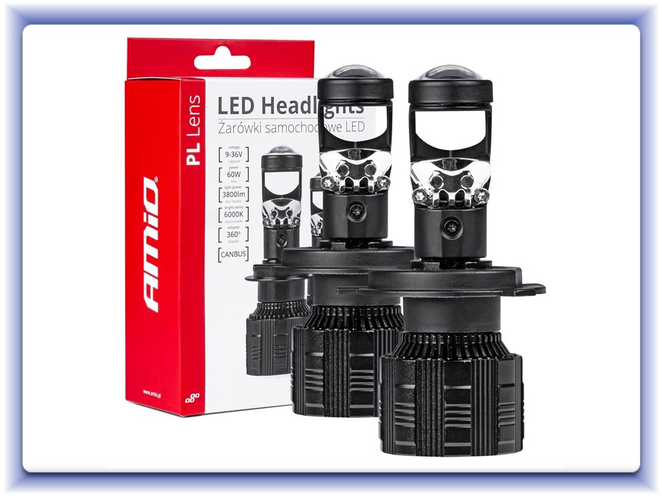 LED žiarovky H4/H19 šošovka series PL Lens