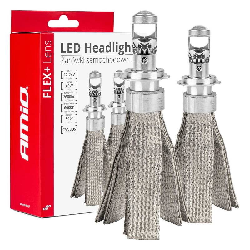LED žiarovky H7/H18 šošovka série FLEX+ Lens