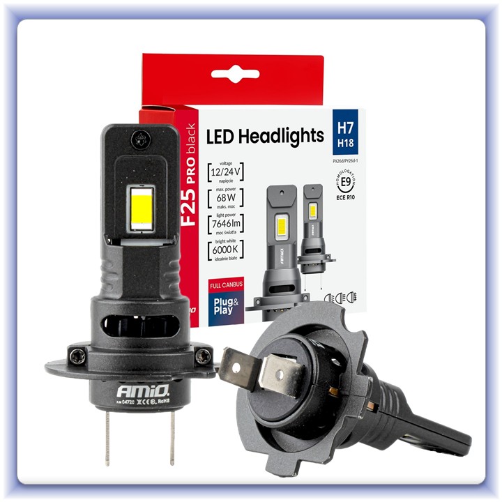 LED žiarovky H7 Séria F25 PRO Full Canbus 12V 24V