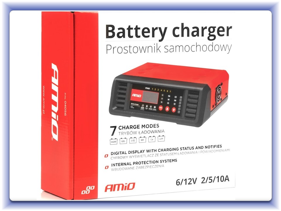 Digitálna stacionárna nabíjačku 10A 6V 12V