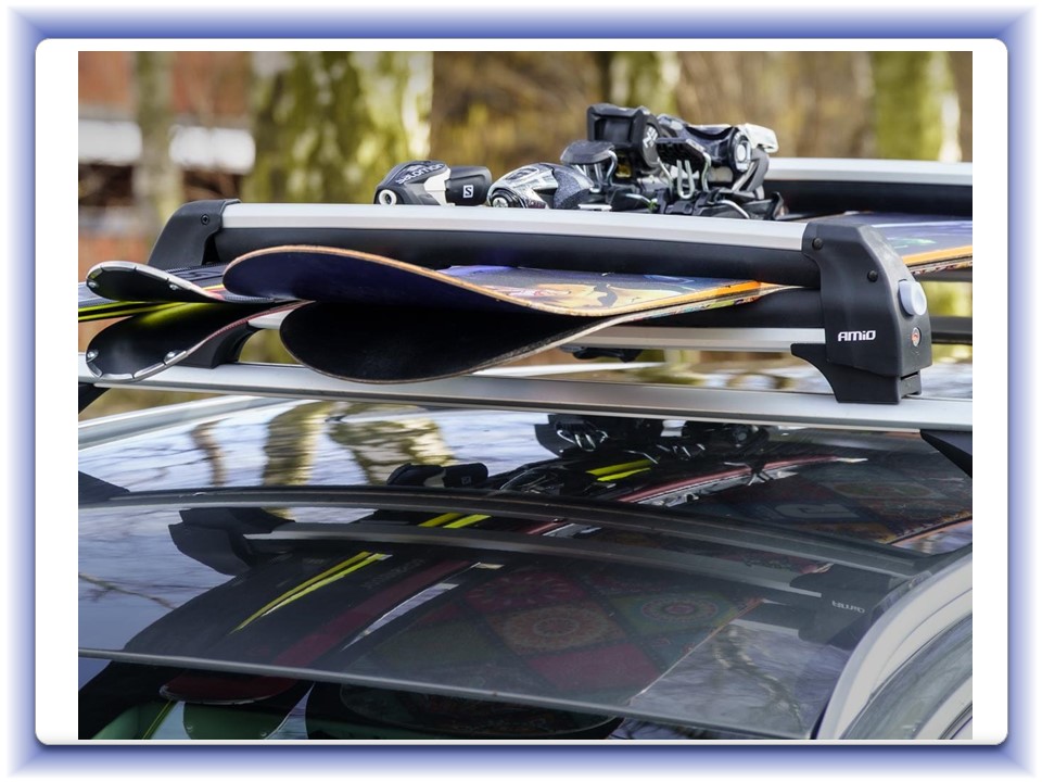 Strešny´ nosič na lyže / snowboard 570mm SSR-01S