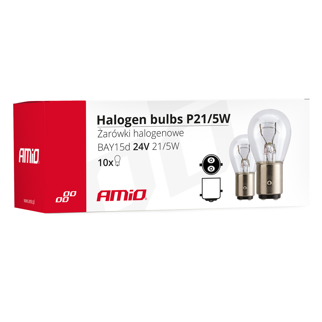 Halogénové žiarovky P21/5W BAY15D 24V 21W/5W 10ks