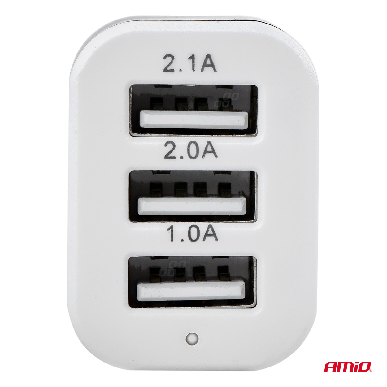 Autonabíjačka mobilného telefónu s 3xUSB biela PCH-03