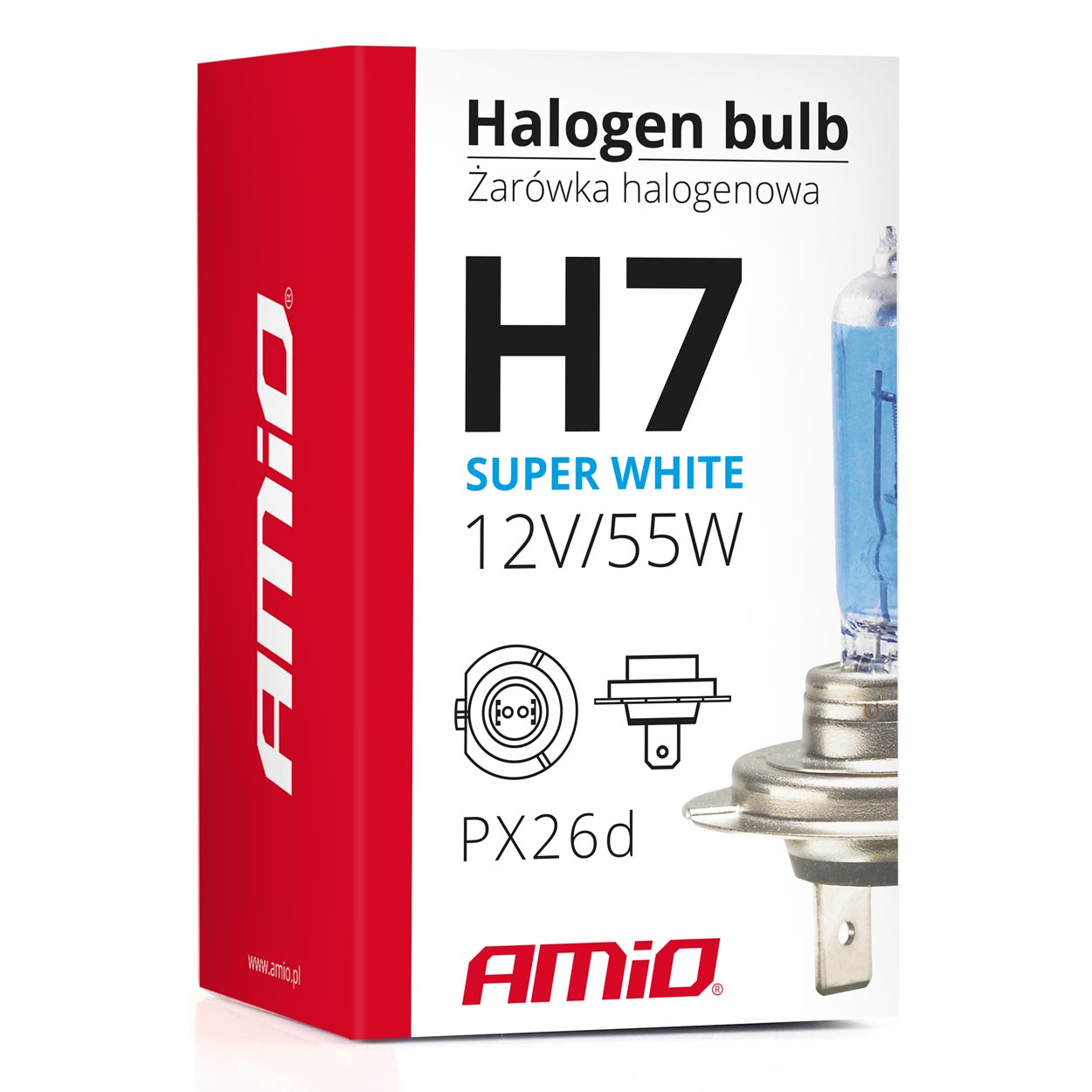 Halogénová žiarovka H7 12V 55W UV filter (E8) Super White