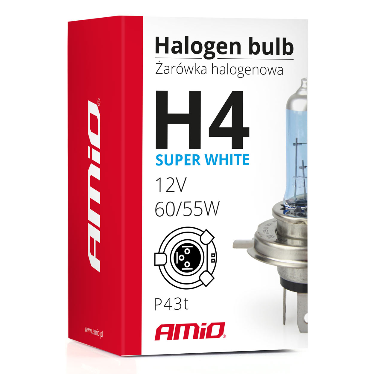 Halogénová žiarovka H4 12V 60/55W UV filter (E8) Super White