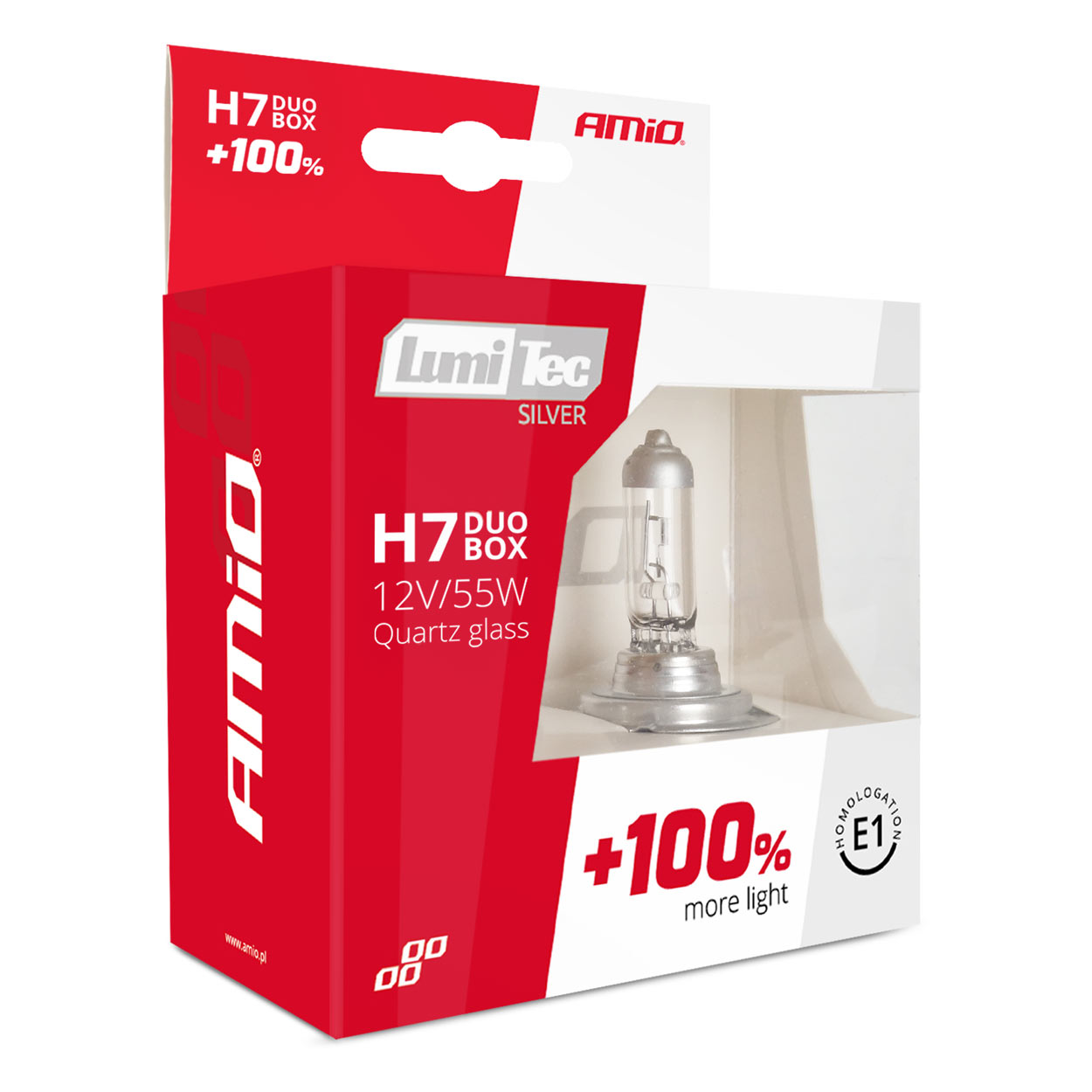 Halogénový DUO blister (2ks) H7 12V 55W sada LumiTec SILVER +100%