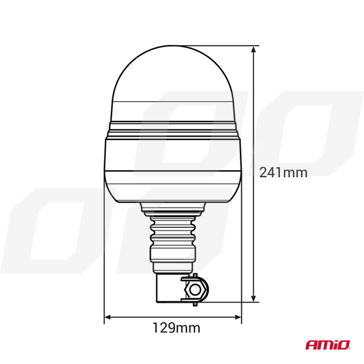 Výstražný LED maják WAR09P, ECE R10 R65 39LED 12/24V IP56