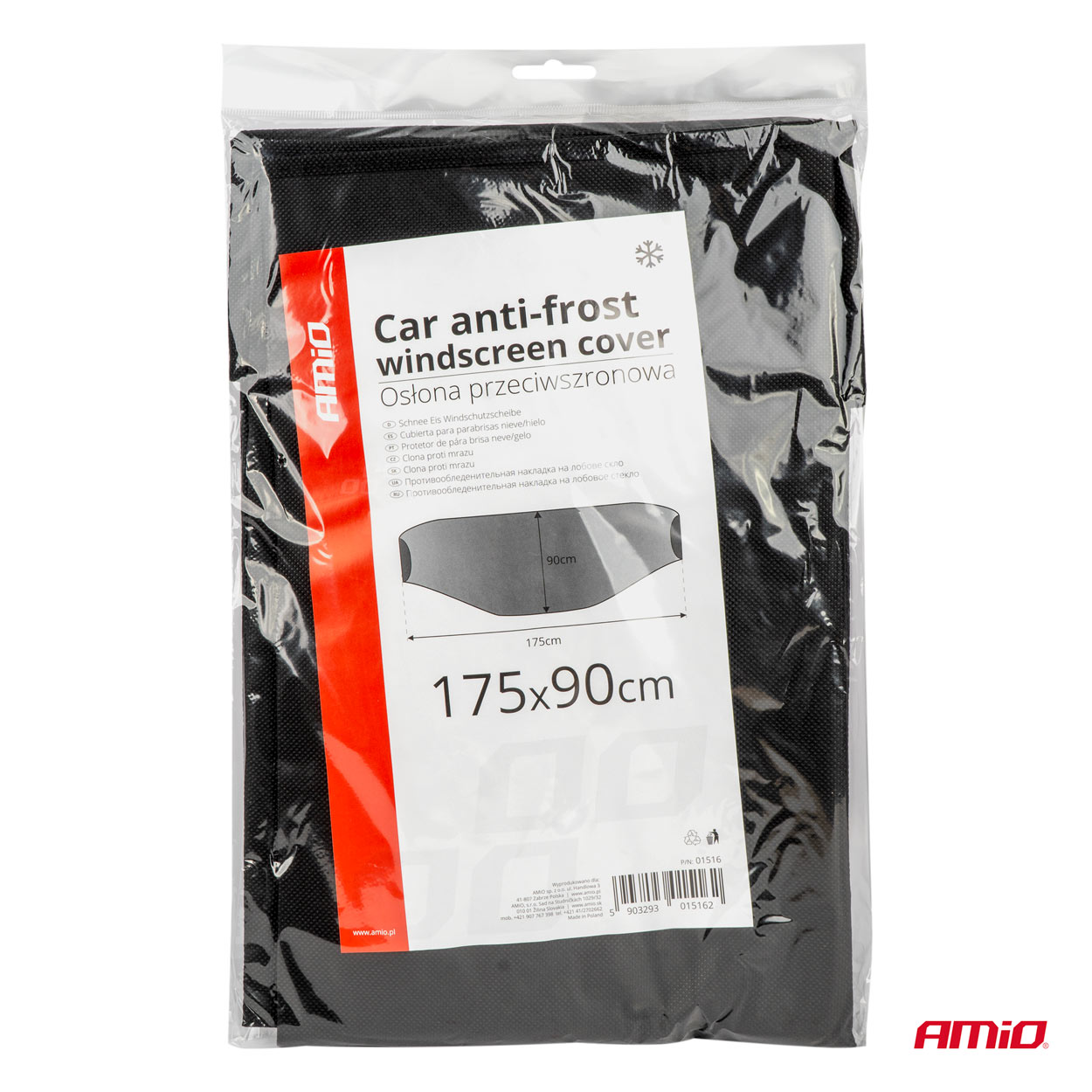 Clona proti mrazu čierna veľká 90x175cm AMiO-01516