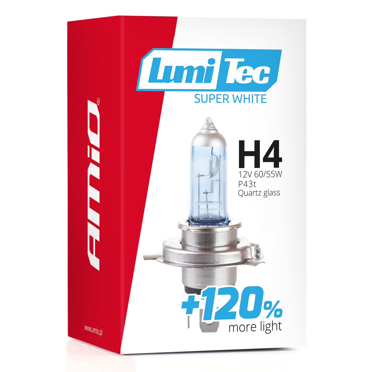 Halogénová žiarovka H4 12V 60/55W LumiTec SuperWhite +120%