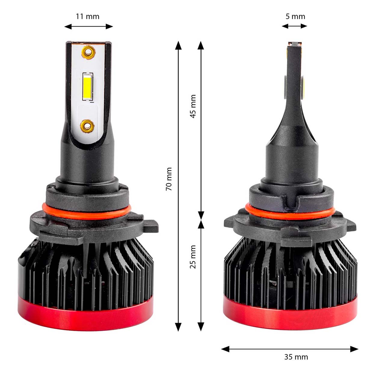 LED žiarovky hlavného svietenia HB4 9006 BF séria AMiO